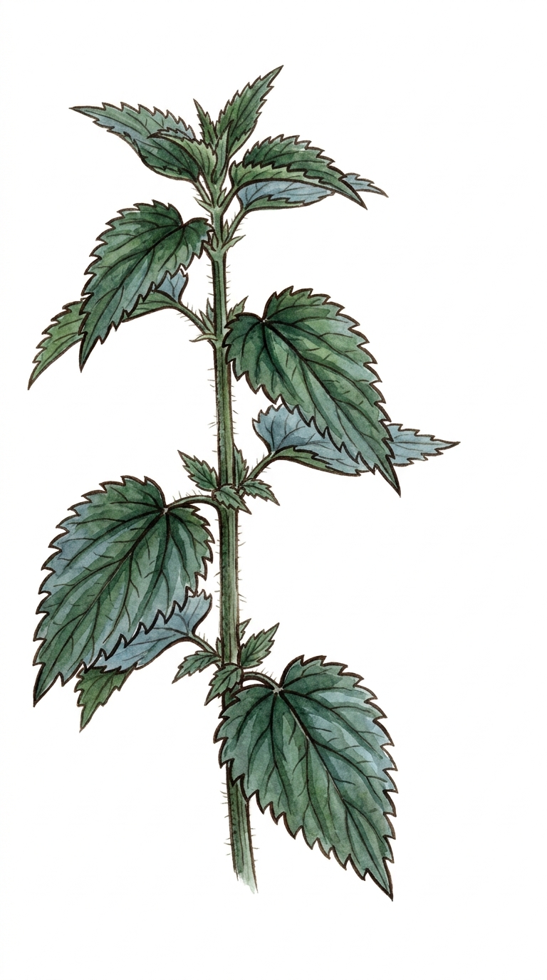 Kopřiva, ilustrace listu