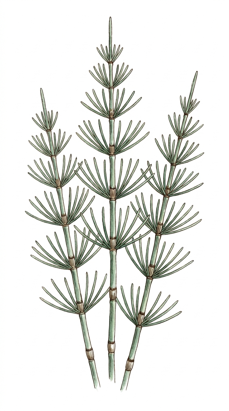 Přeslička rolní, ilustrace